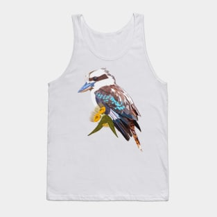 Australian Kookaburra with flowers Tank Top